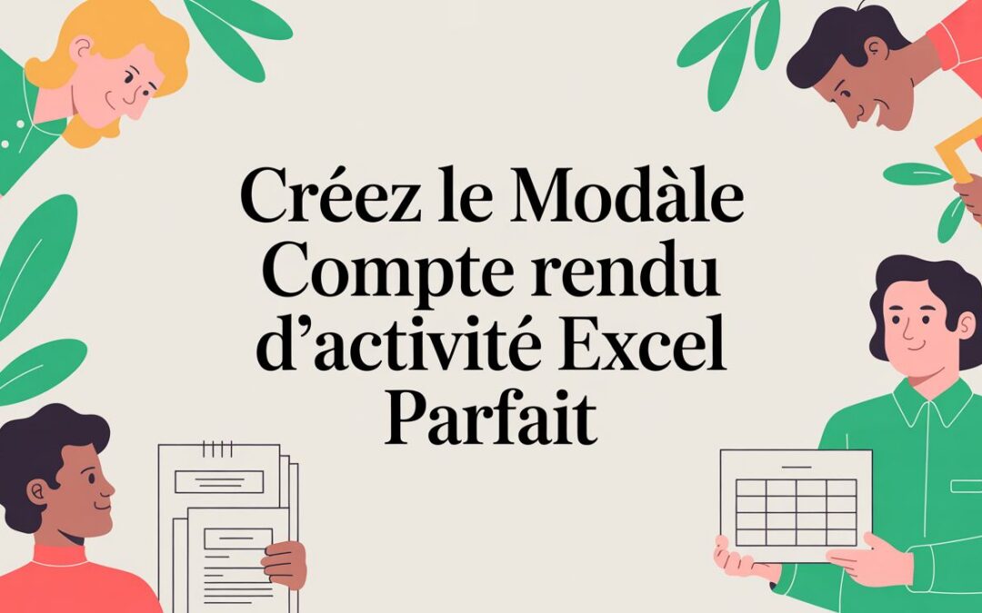 Créez le modèle compte rendu d&rsquo;activité excel parfait