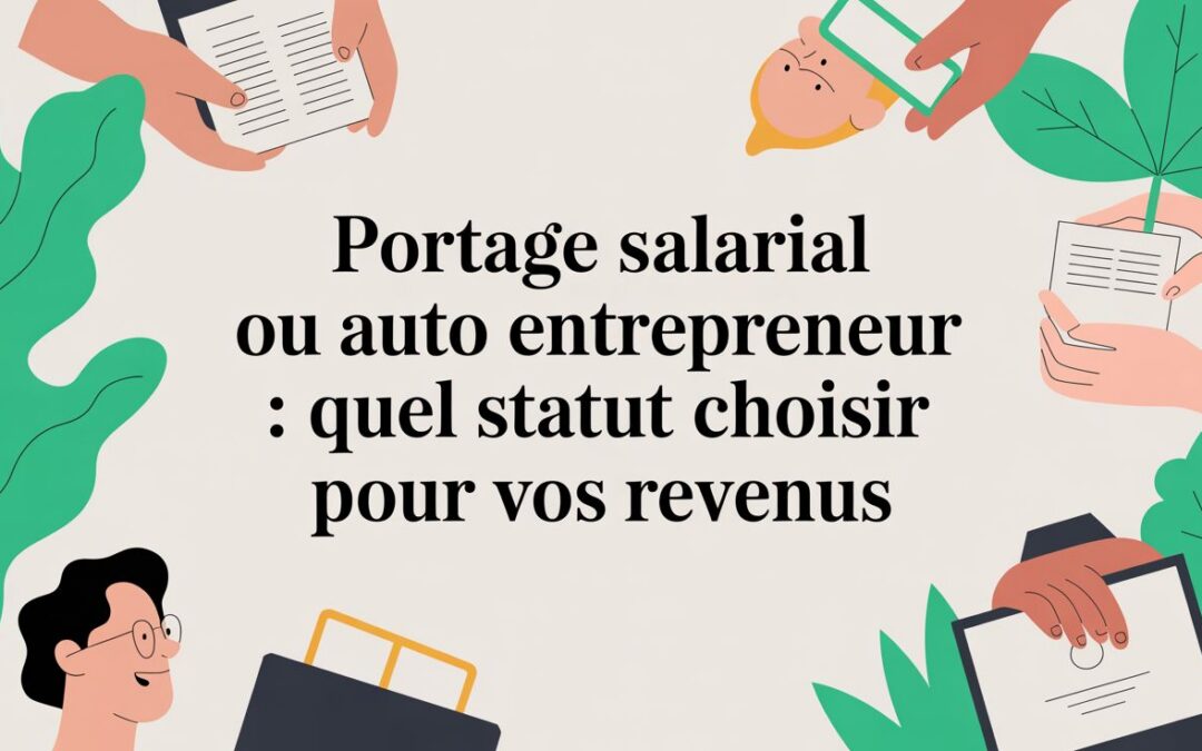 Portage salarial ou auto entrepreneur : quel statut choisir pour vos revenus