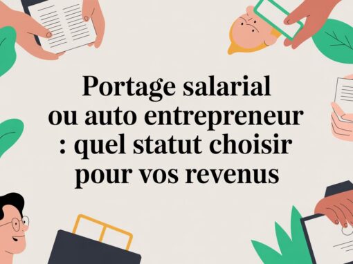 Portage salarial ou auto entrepreneur : quel statut choisir pour vos revenus