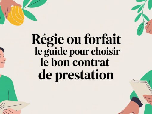 Régie ou forfait le guide pour choisir le bon contrat de prestation
