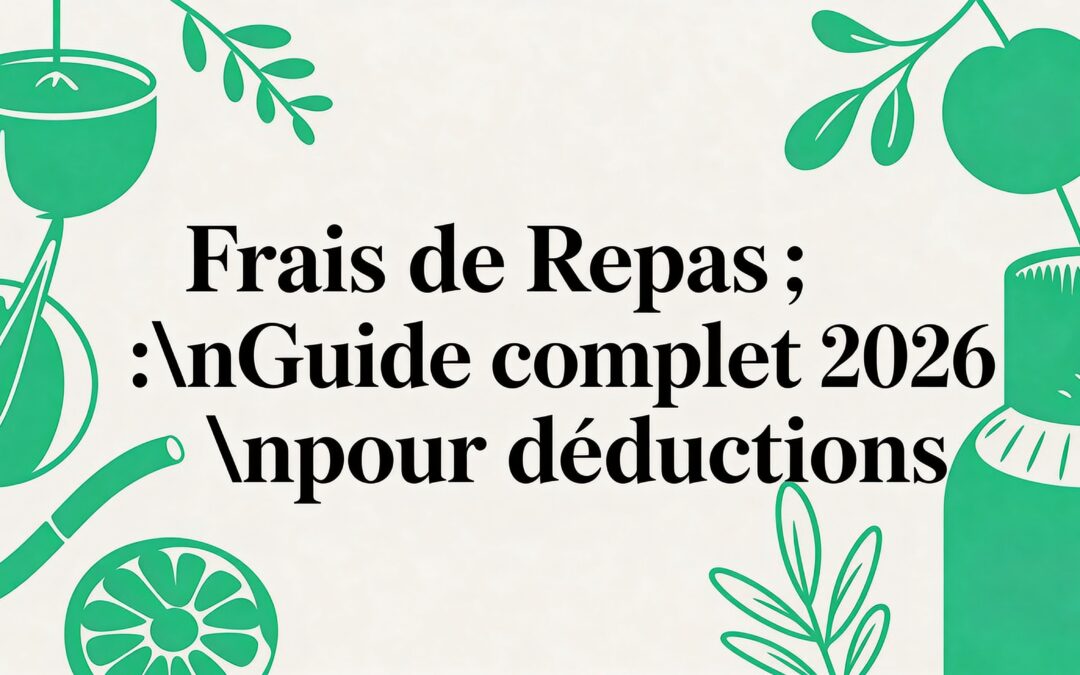 Frais de repas: Guide complet 2026 pour déductions