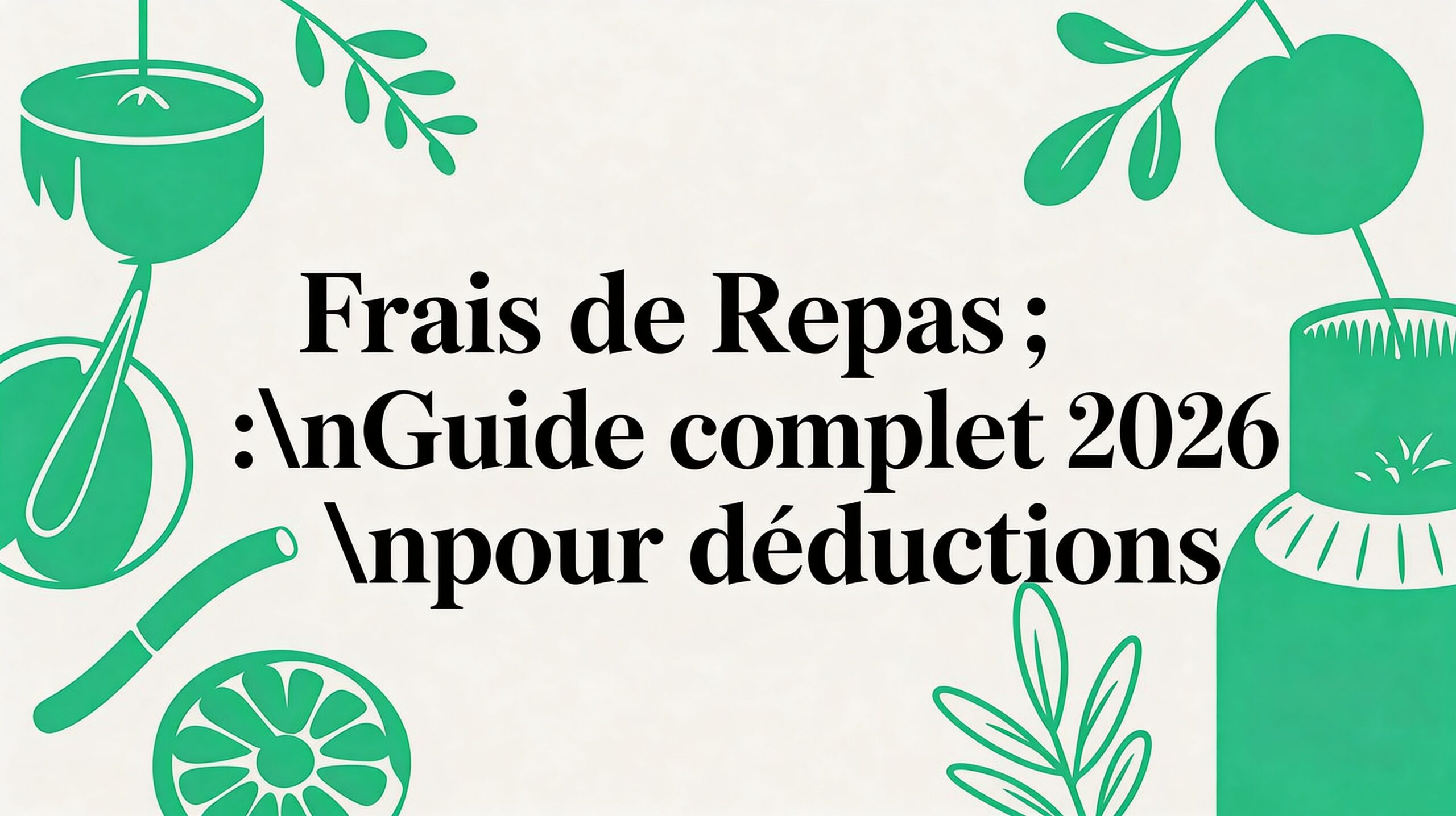 Frais de repas: Guide complet 2026 pour déductions