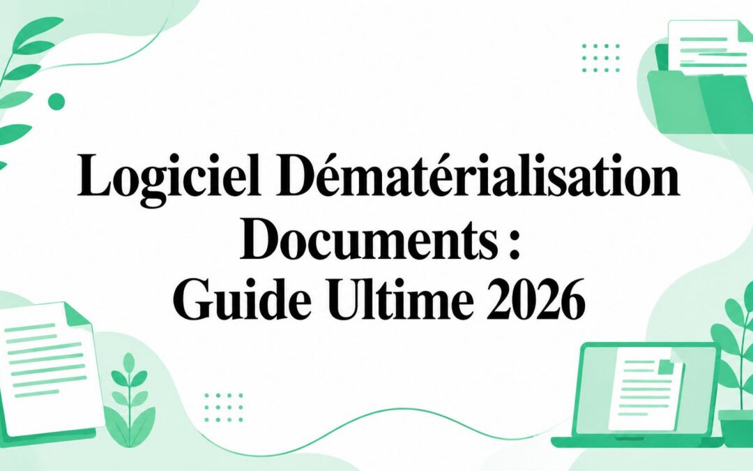 Logiciel Dématérialisation Documents : Guide Ultime 2026